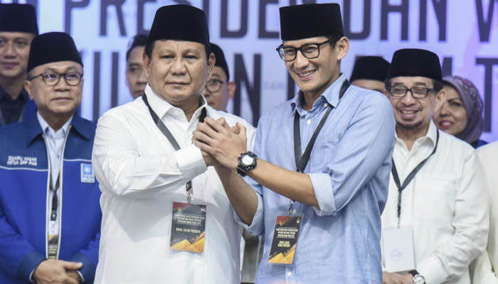 Survei Internal BPN; Elektabilitas Prabowo-Sandi Diatas 60 Persen