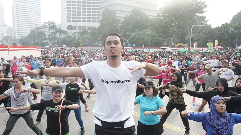 Peringatan Harkopnas ke-72 Meriahkan Car Free Day di Jakarta