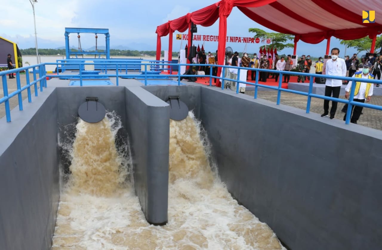 Presiden Jokowi Resmikan Kolam Regulasi Nipa-Nipa Kota Makassar