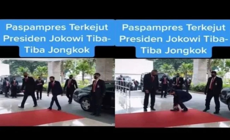 Paspampres Kaget, Lihat Jokowi Bereskan Tali Sepatu