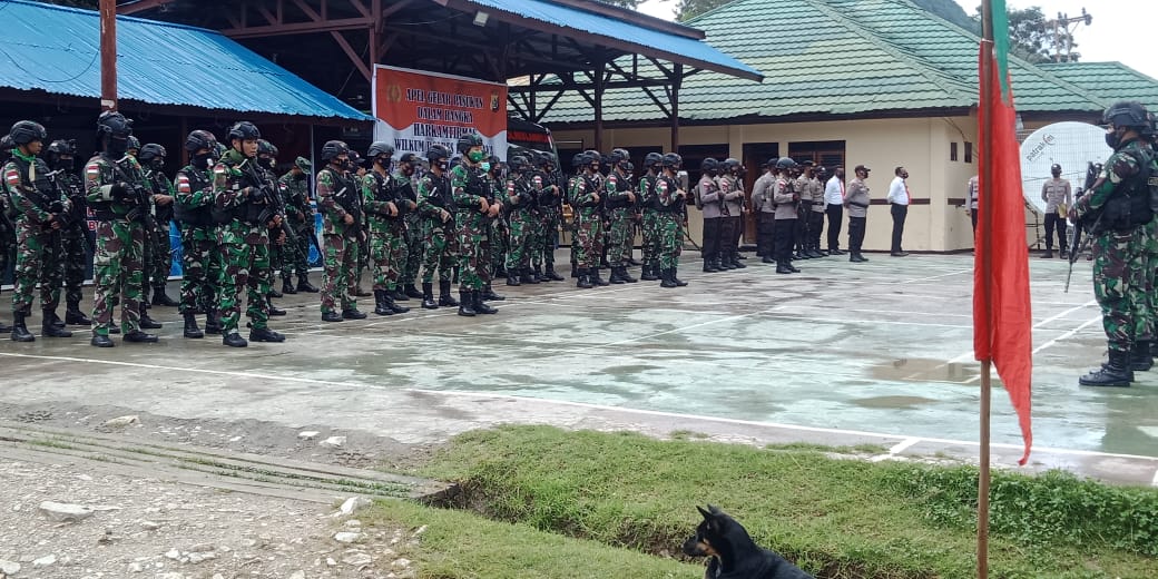 Jelang HUT OPM Besok, TNI-Polri Gelar Apel Pasukan di Wilayah Lanny Jaya