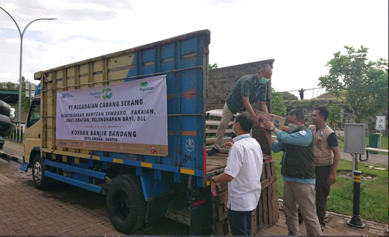 Banjir Melanda Medan dan Banten Pegadaian Sigap Salurkan Bantuan