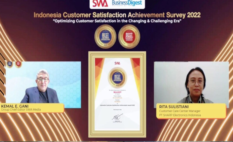 Puncaki Index Kepuasan Pelanggan, Sharp Raih ICSA Awards 2022
