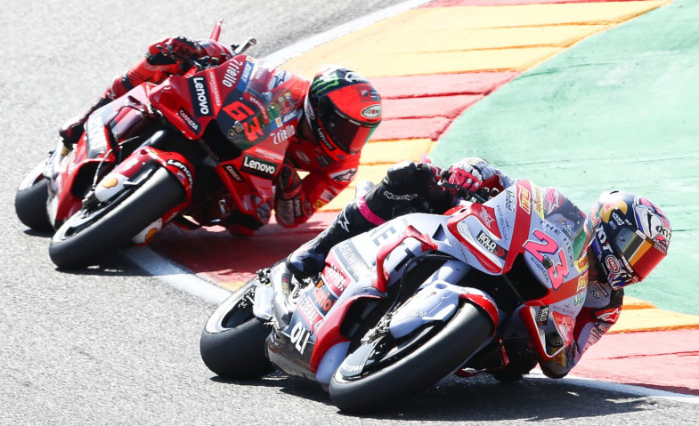Bastianini Hentikan Laju Kemenangan Bagnaia di MotoGp Aragon