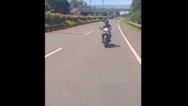 Viral pengendara motor santai masuk Jalan Tol Pasteur, Ini Tampangnya