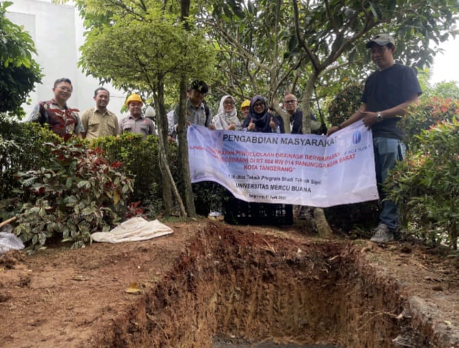 Antisipasi Masalah Air Bersih dan Air Tanah Turun, Universitas Mercu Buana Buat Sumur Resapan dengan Modular Tank