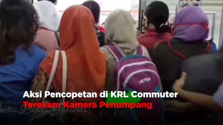 Aksi Pencopetan di KRL Commuter Terekam Kamera Penumpang