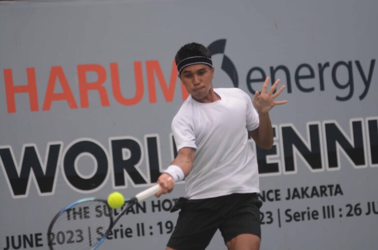 Rifki " Tole" Fitriadi tantang Wakil India di Semifinal usai Libas Petenis Jepang. Foto/ipol