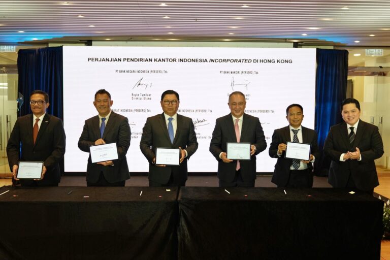 Kementerian Badan Usaha Milik Negara (BUMN) baru meresmikan pembentukan Indonesia Incorporated Hongkong, Jumat (30/6). Foto: Dok BNI
