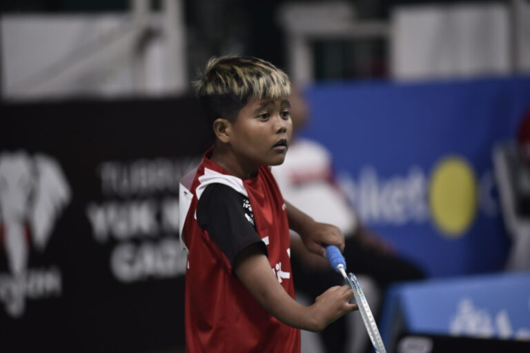 Kenji Satria Pamungkas, peserta U-13 asal Sragen, Jawa Tengah kembali mencoba peruntungan di Audisi Umum PB Djarum. Foto/Megapro