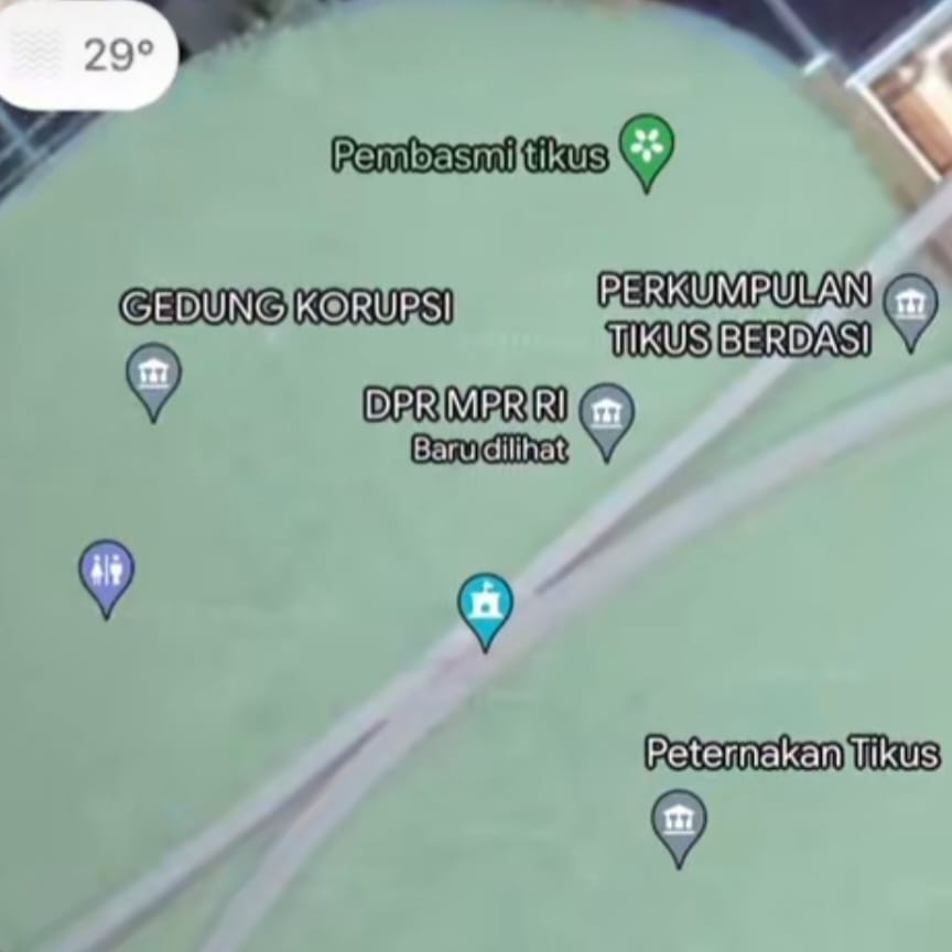 Viral Nama Gedung DPR di Google Maps Berubah Jadi Sarang Tikus