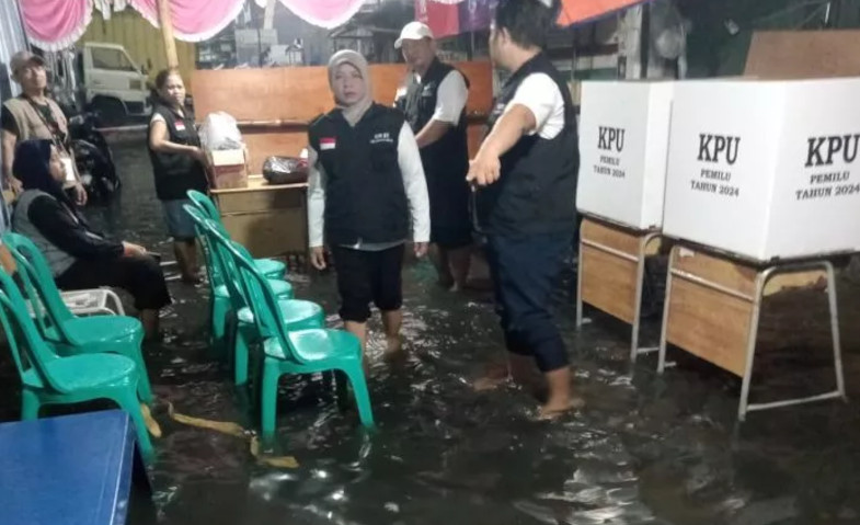 Sejumlah Wilayah Jakarta Banjir Pada Hari Pencoblosan
