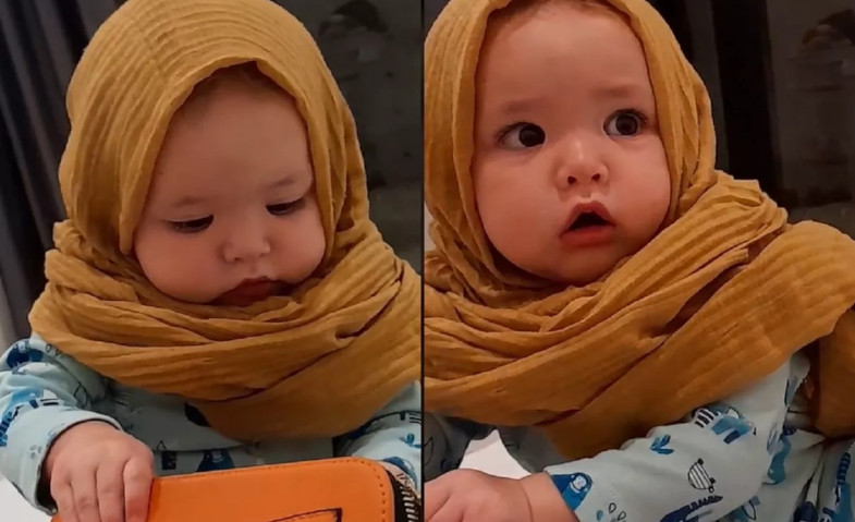 Kamari Sky Putri Jennifer Coppen Pakai Hijab Bikin Gemes
